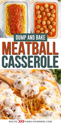 dump and bake meatball casserole is an easy dinner recipe