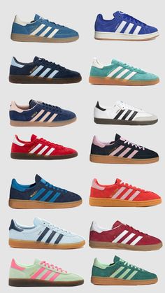 Shoe Wishlist Adidas, Adidas Samba Gazelle, Adidas Spezial Shoes, Sambas Colors, Gazelle Adidas Shoes, Spezial Adidas Shoes, Colorful Sambas, Spezials Adidas, Aestethic Fashion