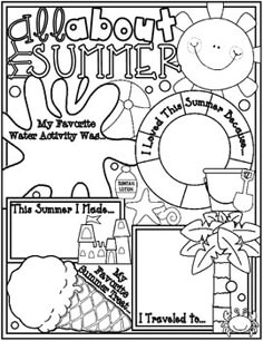 an adult coloring book with the title about summer