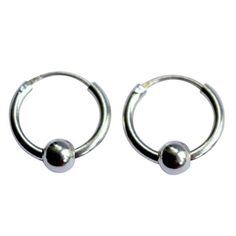 Pair Of Sterling Silver 925 Ball Hoop Sleeper Earrings The diameter sizes available are  10,12,14,16 and 18 mm The gauge thickness of the earring is  1.2  mm The diameter of the ball part is  3  mm Brand new Please be aware you choose the correct size that you require as jewellery that is inserted inside the skin or body cannot be returned if you have made an error in your choice of size Hoop Nose Rings, Sleeper Earrings, Nose Rings Hoop, Nose Rings, Body Jewellery, Fine Jewellery Earrings, Toe Rings, Jewelry Earrings Hoops, Silver Hoops