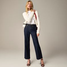 Professor Outfits, J Crew Style, Ankle Length Jeans, Fashion Capsule, Denim Trends, Wide Jeans, Jcrew Women, Vacation Style, Best Jeans