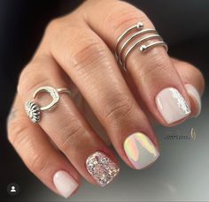 Soft Color Nails, Boho Nails, Gelish Nails, Polygel Nails, Vibrant Nails, Sparkle Nails, Foil Nails