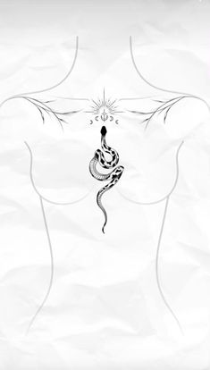 the back of a person's torso with a snake on it