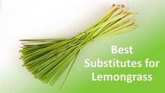 a bunch of green stems with the words best substances for lemongrass on it's side