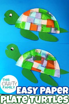 paper plate turtle craft for kids to make