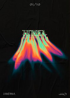 an image of the cover art for one night, which features neon lights on black paper