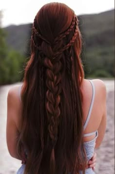 Elf Hair, Halloweenský Makeup, Medieval Hairstyles, Beautiful Hairstyle, Braids For Long Hair, Hair Stuff