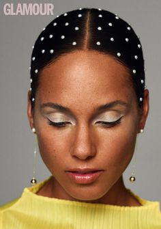 Alicia Keys Ponytail, Alicia Keys Makeup, Alicia Keys Hair, Alicia Keys Hairstyles, Hair Embellishments, Uk Autumn, Hair Bling, Glamour Uk, Glam Hair