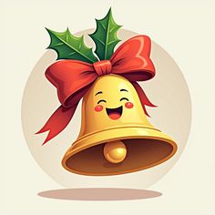 Cute Christmas Icon of Christmas Bell Bell Icon, Christmas Bell, Christmas Icons, Jolly Christmas, Holiday Projects, Christmas Bells, Cute Christmas, Christmas Design, Icon Design