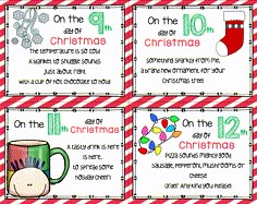 christmas themed place cards for the classroom to use in their holiday writing and crafting projects