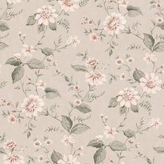 a floral wallpaper with pink and white flowers