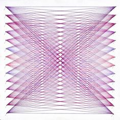 an abstract pattern made up of lines and dots in pink, white and purple colors