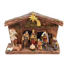 a nativity scene with three wise men and two baby jesus in the manger