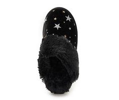 Black Plush Lined Winter Slippers, Sleep Shoes, Big Lots Store, Space Stuff, Coffee Shops Interior, Open Toed Heels, Heel Slippers, Glitter Stars, Amazon Products