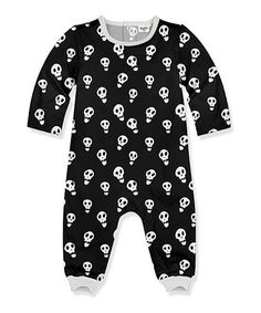 Black Skull Playsuit #zulily Mr Bones, Black Skull, Black Skulls, Playsuit, Bones, Rompers, Black