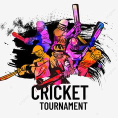 the cricket tournament is on and it's time to hit the ball, illustration, graphic png and psd