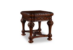 Valencia End Table - AmericanHomeFurniture Upholstered Sleigh Bed, Oak End Tables, Custom Cast, Wrought Iron Decor, Style Baroque, Wood End Tables, Baroque Style, End Tables With Storage, Metal Accents