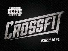 the crossfit logo on a black background