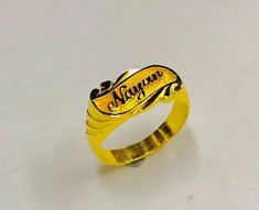 Letter Rings Gold For Men, Men Gold Rings, Man Gold Bracelet Design, Gold Bracelet Design, Gents Rings, Ladies Gold Rings