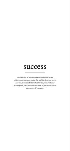 a white book cover with the words success on it