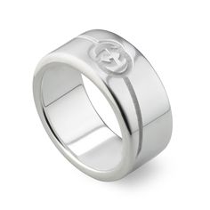 From Gucci, this season, the diagonal Interlocking G engraving appears on silver jewelry pieces such as tags, charms, and rings, while non-metal materials include GG Supreme, leather and fabric. This wide ring is crafted from 925 sterling silver with a diagonal Interlocking G engraving. 925 sterling silver Diagonal Interlocking G engraving Band width: 9mm Made in Italy Gucci Style #: YBC774053001022 Engagement Ring Guide, Wedding Day Jewelry, Wide Rings, Metal Shop, Ring Size Guide, Diamond Studs, Diamond Jewelry, Natural Diamonds, Jewelry Pieces