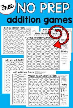 printable math worksheets for addition and subtraction with the same number