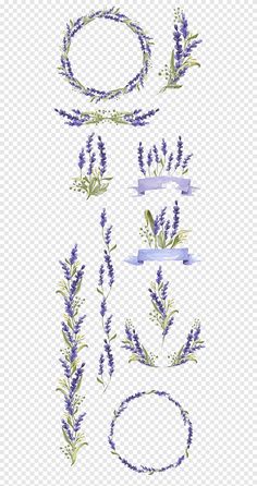 lavender flowers are arranged in the shape of letters