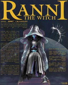 the cover to ranni the witch, with an image of a woman in a witches costume