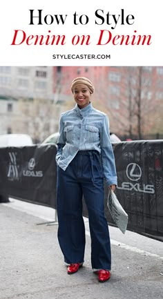 STYLECASTER | Demin On Demin Jeans Jacket Outfit, Britney Spears Justin Timberlake, All Denim Outfits, Denim Shirt Outfit, Denim On Denim Looks, Womens Beach Fashion, Womens Fashion Casual Winter, Custom Jeans, Best Winter Outfits