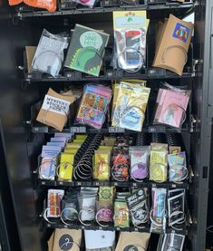 a vending machine filled with lots of items