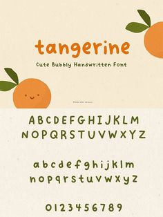 an orange font and numbers are arranged in the shape of letters with faces on them