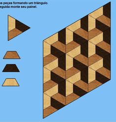 an image of some sort of geometric object that is made out of wooden planks