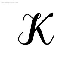 the letter k is made up of black letters and it looks like an animal's tail