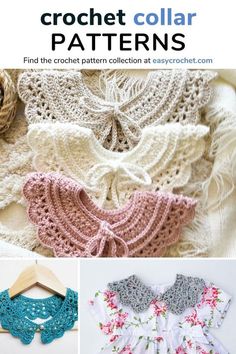 crochet collar patterns with text overlay