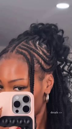 Hair Ideas For Formal, Braids With Green Beads, Light Green Prom Dress Black Women, Fairy Hair Black Women, Black Fairy Hairstyles, Fairy Braids Black Hair, Black Kids Braids Hairstyles