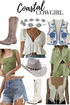 Cowgirl Bachelorette Party Outfits, Summer Cowgirl Outfits, Coastal Cowgirl Aesthetic, Cowgirl Bachelorette Parties, Aesthetic Coastal, Cowgirl Jeans, Cowgirl Look, Cowgirl Bachelorette, Bachelorette Themes