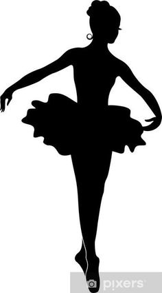 a black and white silhouette of a ballerina