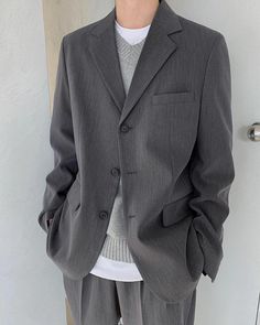 Black Fluffy Jacket, Plain Blazer, Single Breasted Suit, Down Suit, Casual Suit Jacket, Sporty Jacket, Spring Outfits Men, Fluffy Jacket, Types Of Coats