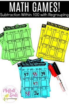 the subtraction within 10 with regroup game is great for students to practice their subtraction skills