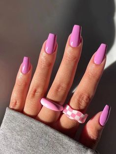 Multicolor  Collar    Color Nails,Bare Nails Embellished   Nail,Hand & Foot Care Pink Nail Design Ideas, Chocolate Fudge Cupcakes, Fudge Cupcakes, Pink Nail Design, Nails Sets, Fake Nails Long, Designer Nails, Solid Color Nails, Short Fake Nails