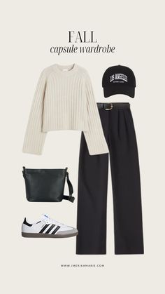 Fall 2023 Capsule Wardrobe + Outfit Ideas | Erika Marie Style Adidas Samba, Hm Outfits, Adidas Samba Outfit, Look Adidas, Capsule Wardrobe Outfits, Fashion Capsule Wardrobe, Uni Outfits, Moda Chic