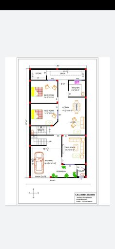 a floor plan for a house in india