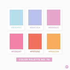 the color palette is shown in different colors