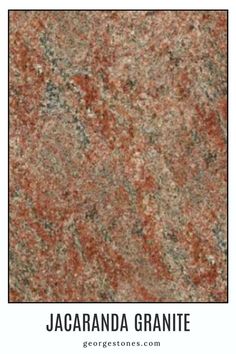 Close-up of multicolored granite with swirling patterns in shades of red, brown, and gray. The texture appears rough and natural, evoking an earthy tone.