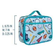 100% play-proof and perfect for elementary school age, Wildkin's classic square shaped lunch box is designed to help you and the environment by offering a fun and reusable option for lunch and snack time. Apart from the roomy main compartment, this lunch box features a zippered front pocket that is perfect for hiding a surprise treat or securing sweet notes. The lunch box also features an interior mesh pocket for storing napkins, utensils or an ice pack. Sized just right for kids and adults, the Playful Rectangular Pencil Case For Back To School, Portable Lunch Box For Travel And Back To School, Portable Lunch Bag For Back To School, Blue Rectangular Lunch Box For Daily Use, Portable Rectangular Lunch Box For Daily Use, Portable Blue Lunch Bag For School, Blue School Lunch Bag, Rectangular Portable Lunch Bag For Back To School, Portable Rectangular Lunch Bag For Back To School