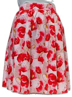 Retro Skirts, Retro Skirt, Take It Off, Most Romantic, A Line Skirt, A Line Skirts, Pink Floral, A Line, Elastic