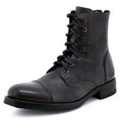 Category:Boots; Upper Materials:Faux Leather; Embellishment:Splicing; Season:Spring,Fall; Gender:Men's; Activity:Walking; Toe Shape:Round Toe; Style:Vintage,Casual; Boot Shaft:Mid-Calf Boots; Outsole Materials:TPU (Thermoplastic Polyurethane); Occasion:Daily,Outdoor; Closure Type:Lace-up; Function:Waterproof,Comfortable,Breathable,Slip Resistant,Wear Resistance; Pattern:Solid Colored; Listing Date:08/18/2023; 2024 Trends:Combat Boots,Hand Stitching; Size chart date source:Provided by Supplier. Mens Boots Online, Womens Basic Tops, Combat Style, Mens Outdoor Jackets, Boots Combat, Outwear Women, 2023 Trends, Linen Pants Women, Mens Shoes Boots