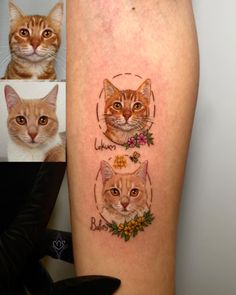 Small Cat Portrait Tattoo, Orange Cat Tattoo, Cat Portrait Tattoo, Small Cat Tattoo, Neck Tattoo Women, Simple Cat Tattoo, Tattoo Ideas Minimalist