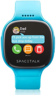 a smart watch with the message'i'll pick you up from the bus stop today '