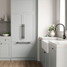 the kitchen is clean and ready for us to use in its new owner's home